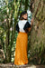 Falda para mujer envolvente color mostaza tela comoda. Para todos tus looks