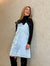 Vestido azul tipo talego marca gorah, moda colombiana sostenible.