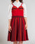 Vestido corto para mujer que resalta la figura color vinotinto