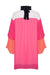 Marca tendencia con este vestido oversize para mujer en tonos rosa, fucsia y naranja. Su diseño holgado y mangas plisadas lo convierten en la prenda ideal para un look fresco y juvenil.